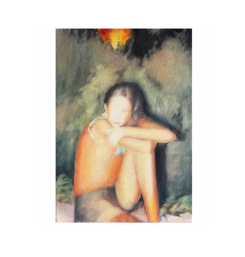 Image of Sans Titre by Yeva Khrapova, size: 40x50cm, made of oil on canvas, Painting medium, from Paris, part of the Series 1 series, priced at $600