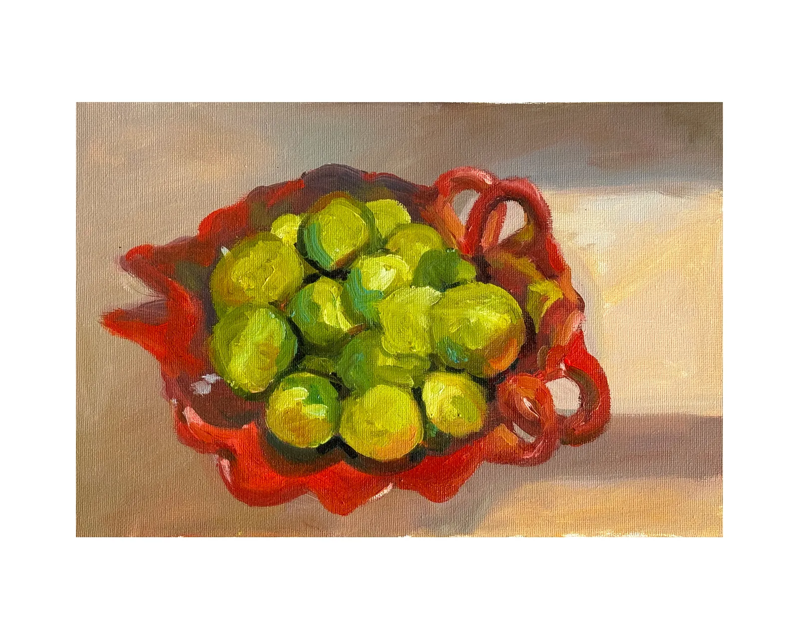 Image of Limes by Yeva Khrapova, size: 15x30, made of oil on canvas, Painting medium, from Paris, part of the Series 1 series, priced at €200