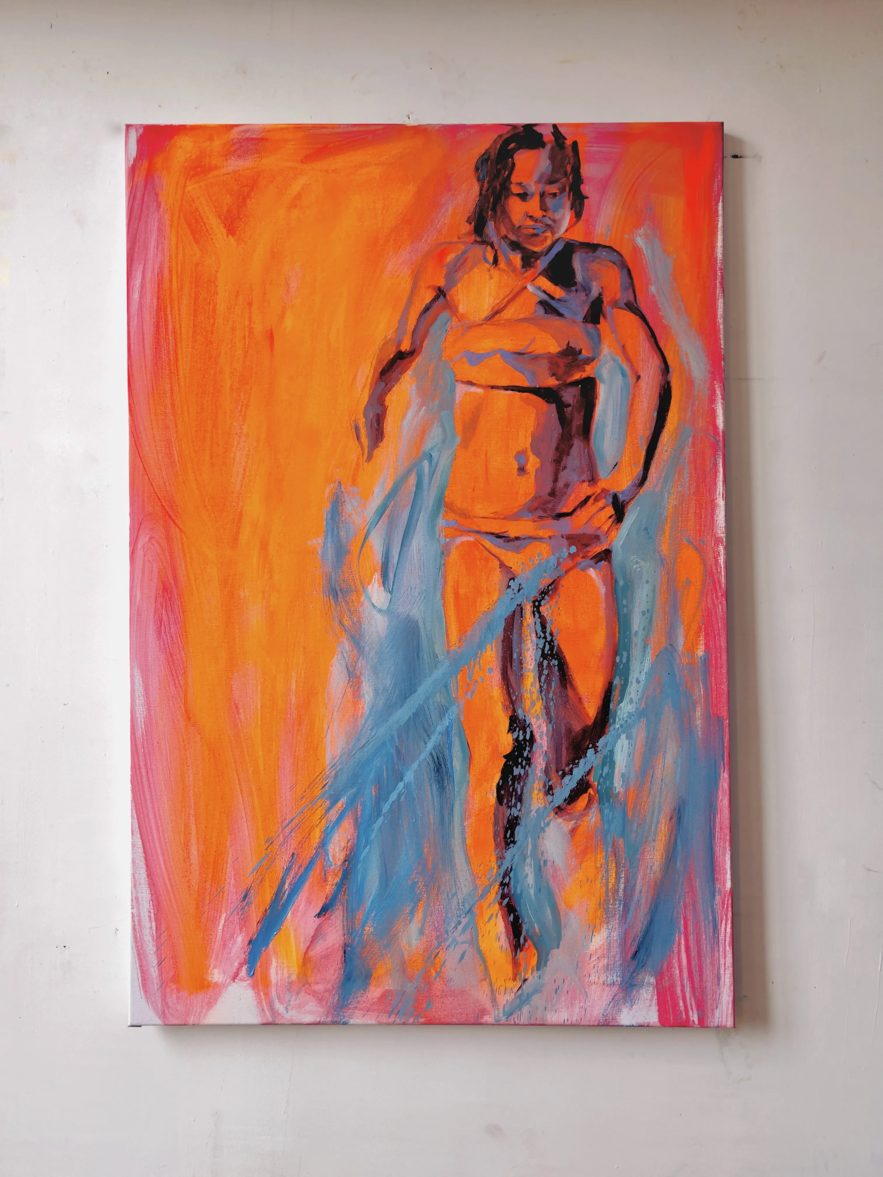 Image of The Sun by Yeva Khrapova, size: 120x90cm, made of oil on canvas, Painting medium, from Paris, part of the Series 1 series, priced at €900